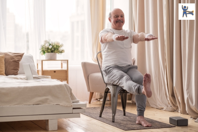 Stuhl Yoga für Senioren